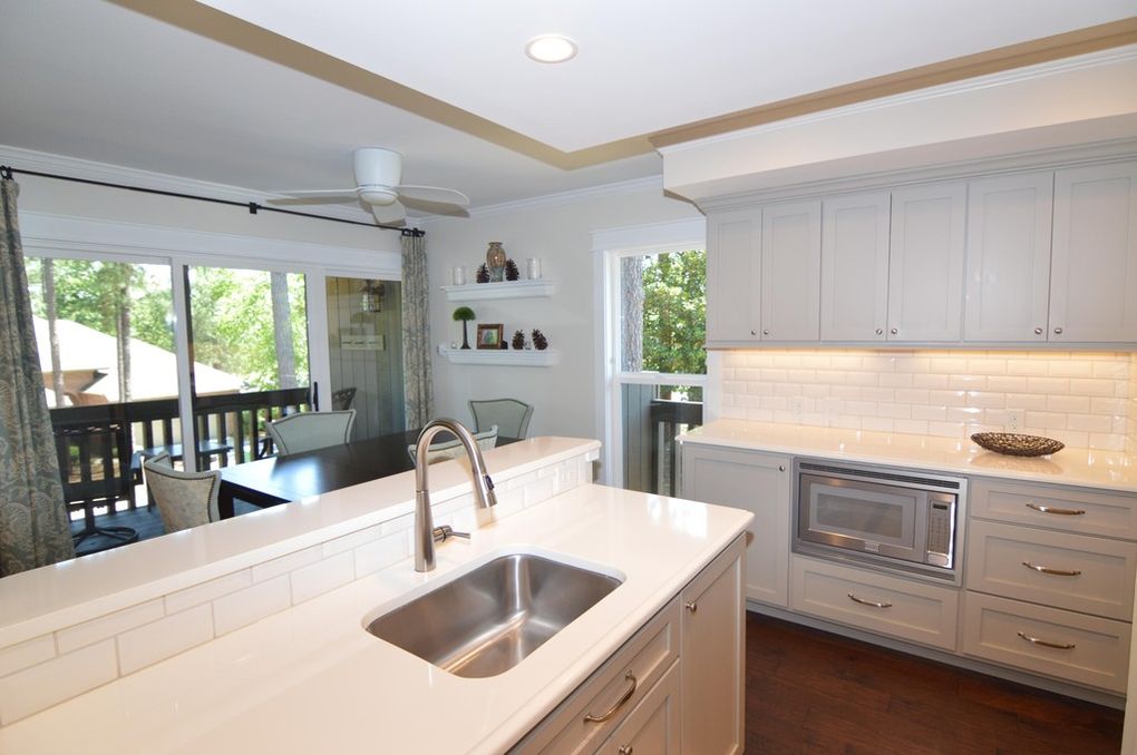 kitchen sink overlooking dining area